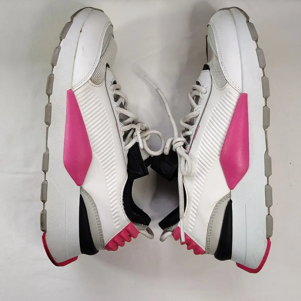 PUMA RS-O System 5.5C Girls Sneakers White-Gray Violet-Pink Athletic Shoes